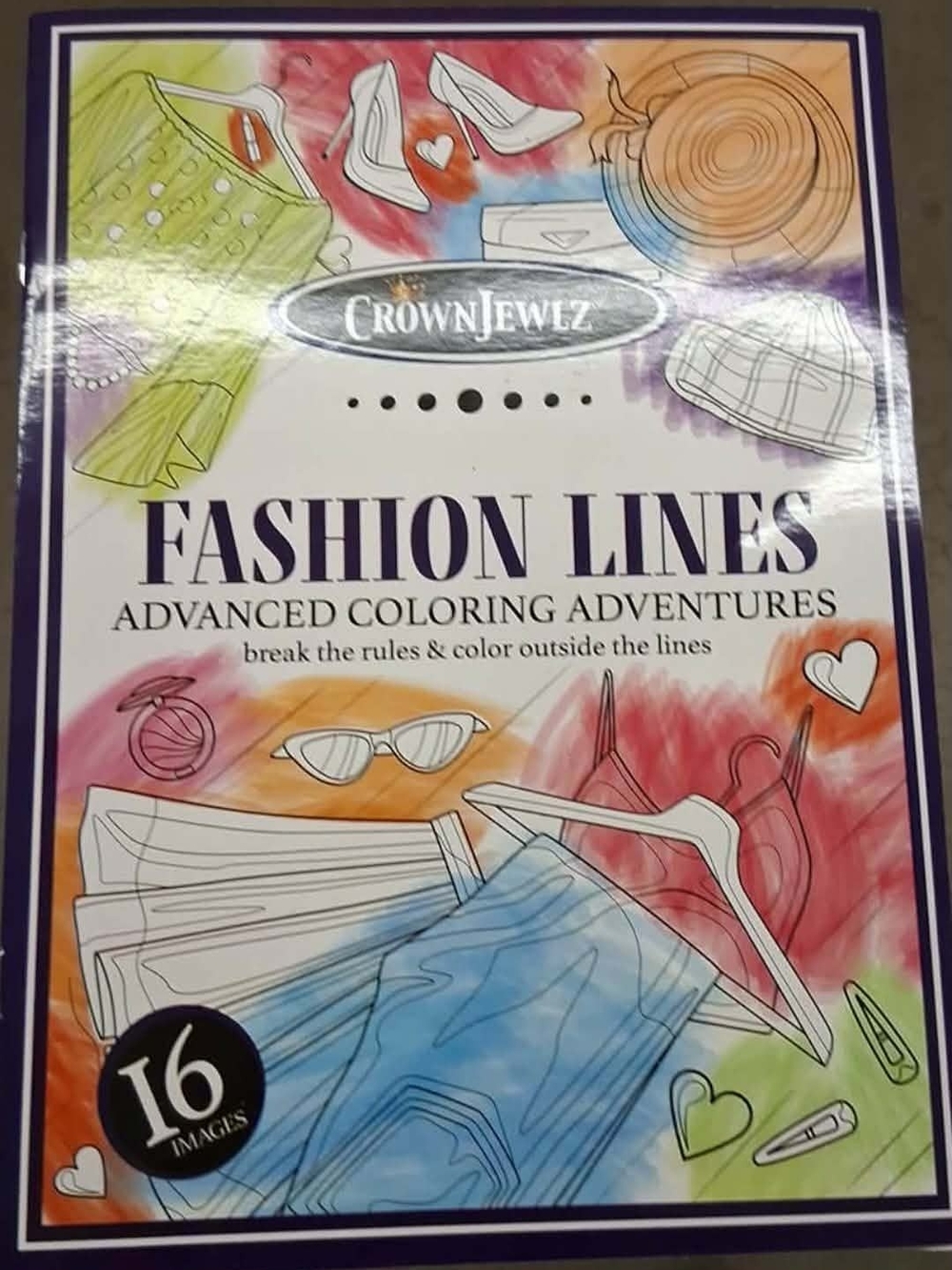 New Crown Jewlz Fashion Lines Advanced Coloring Book